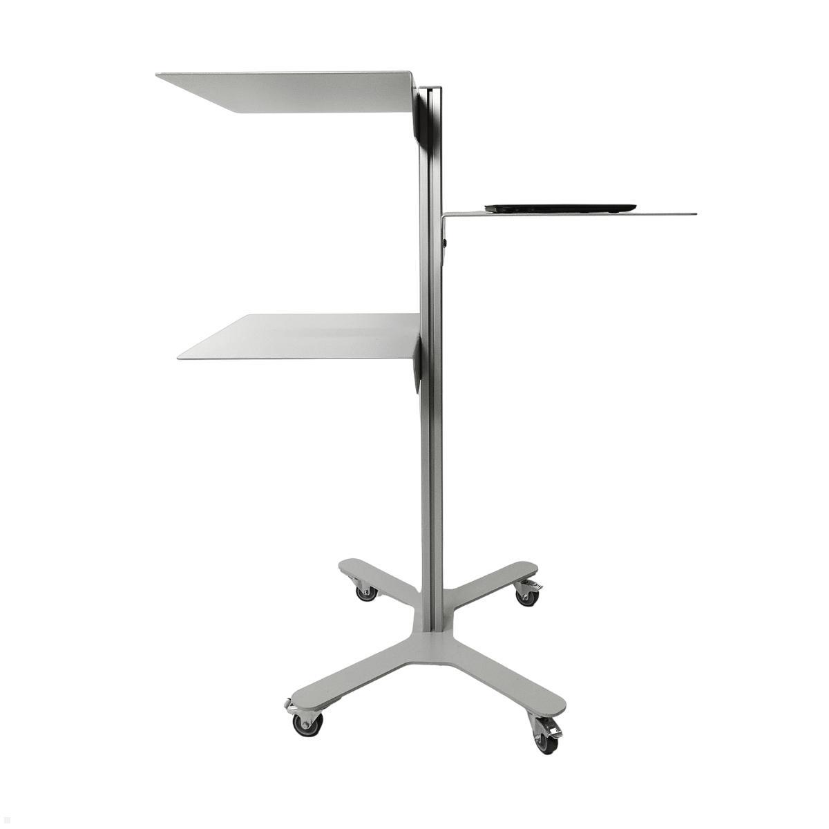 TecLines TMU001 Multistage Mediawagen für Notebook und Beamer stufenlos höhenverstellbar