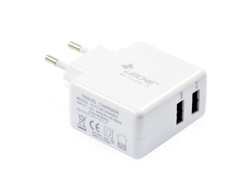 LEICKE Dual USB-Ladegerät für Smartphones, Tablet etc. Anschlüsse LEICKE Dual USB-Ladegerät für Smartphones, Tablet etc. Anschlüsse