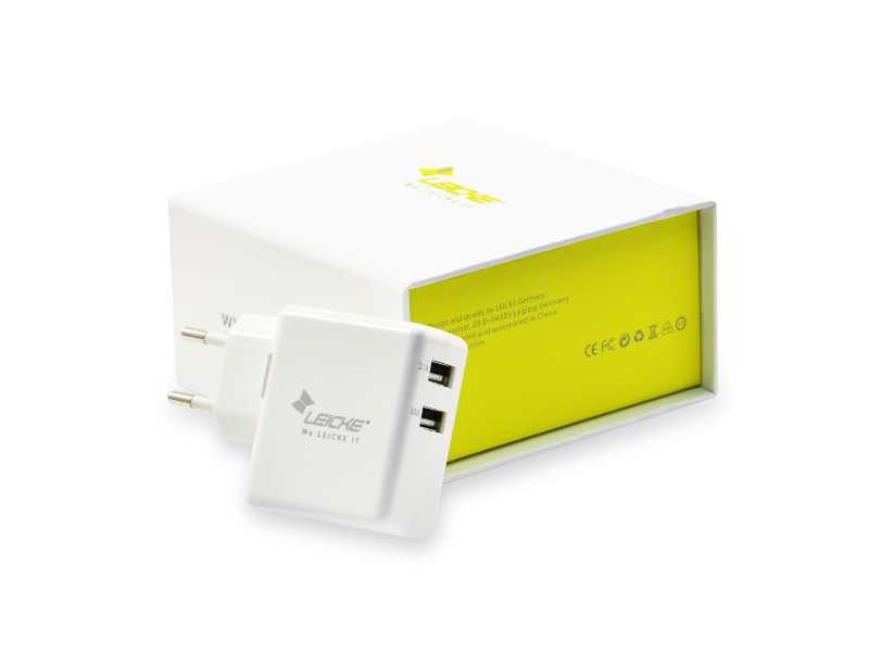 LEICKE Dual USB-Ladegerät für Smartphones, Tablet etc. Verpackung LEICKE Dual USB-Ladegerät für Smartphones, Tablet etc. Verpackung