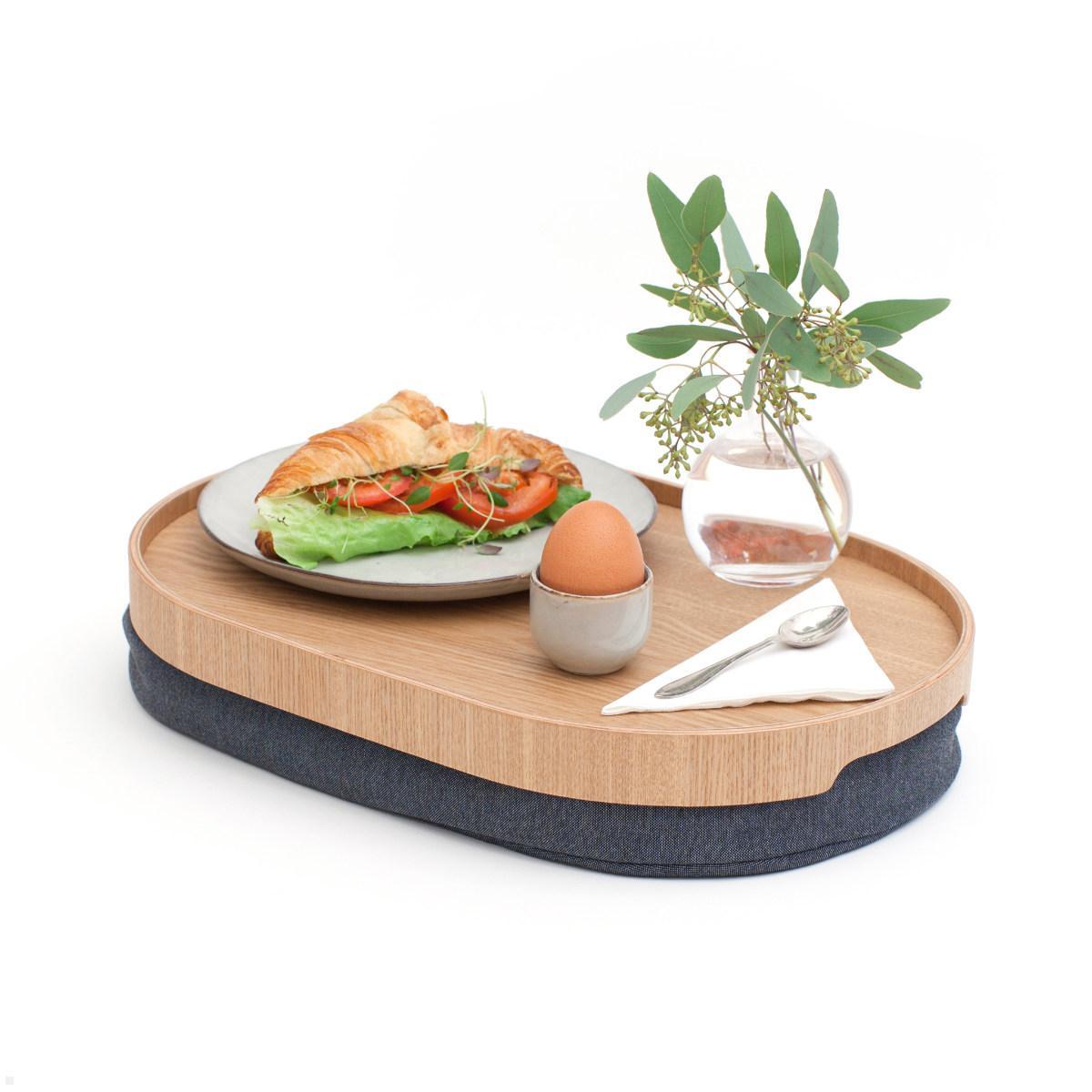 Bosign CurveLine™ Knietablett Laptray, Mittelgroß, Rutschfest, Servietablett