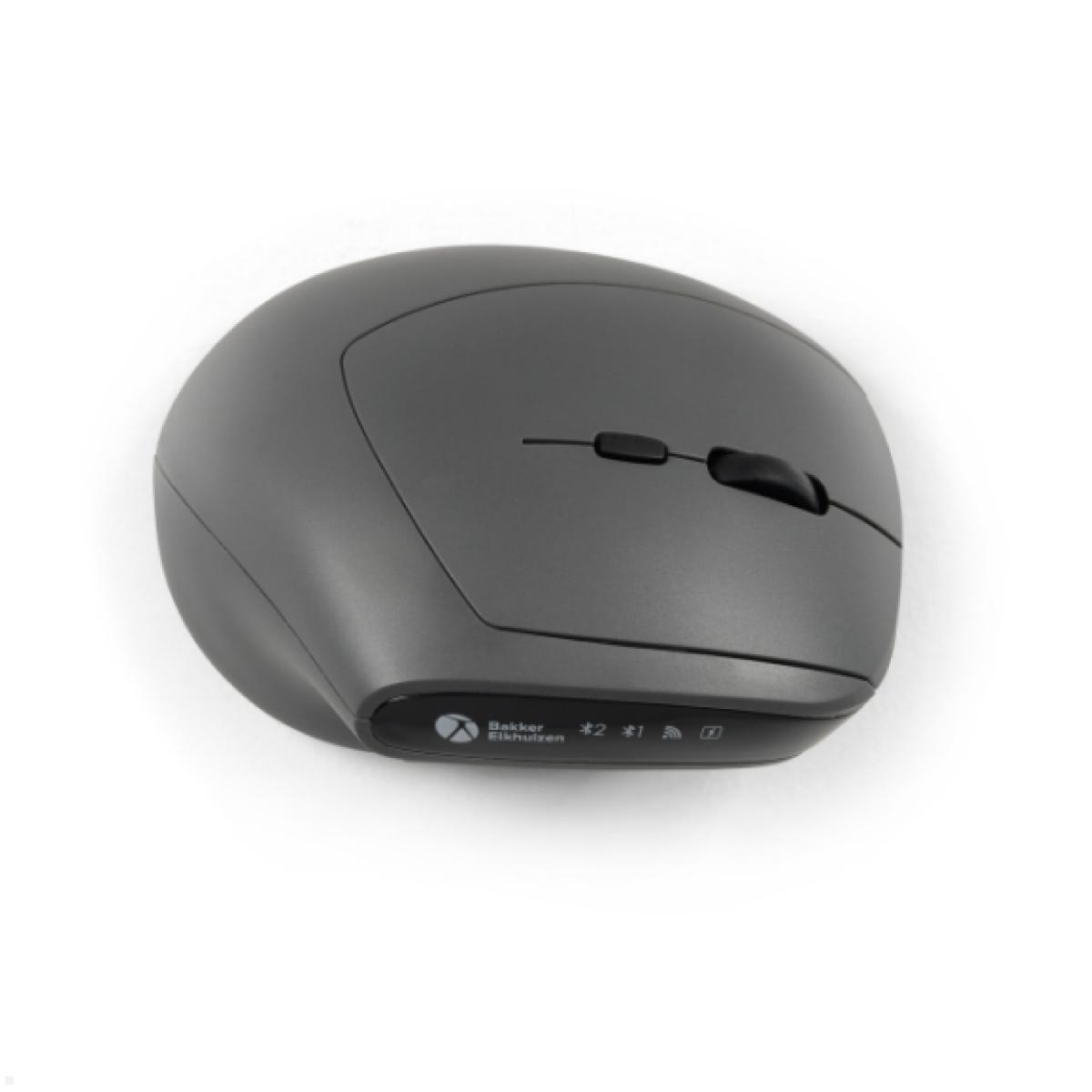 BakkerElkhuizen Ergonomische Maus MidWay 3-Mode Vertical Mouse Linkshänder (BNEMW3MVML), Draufsicht